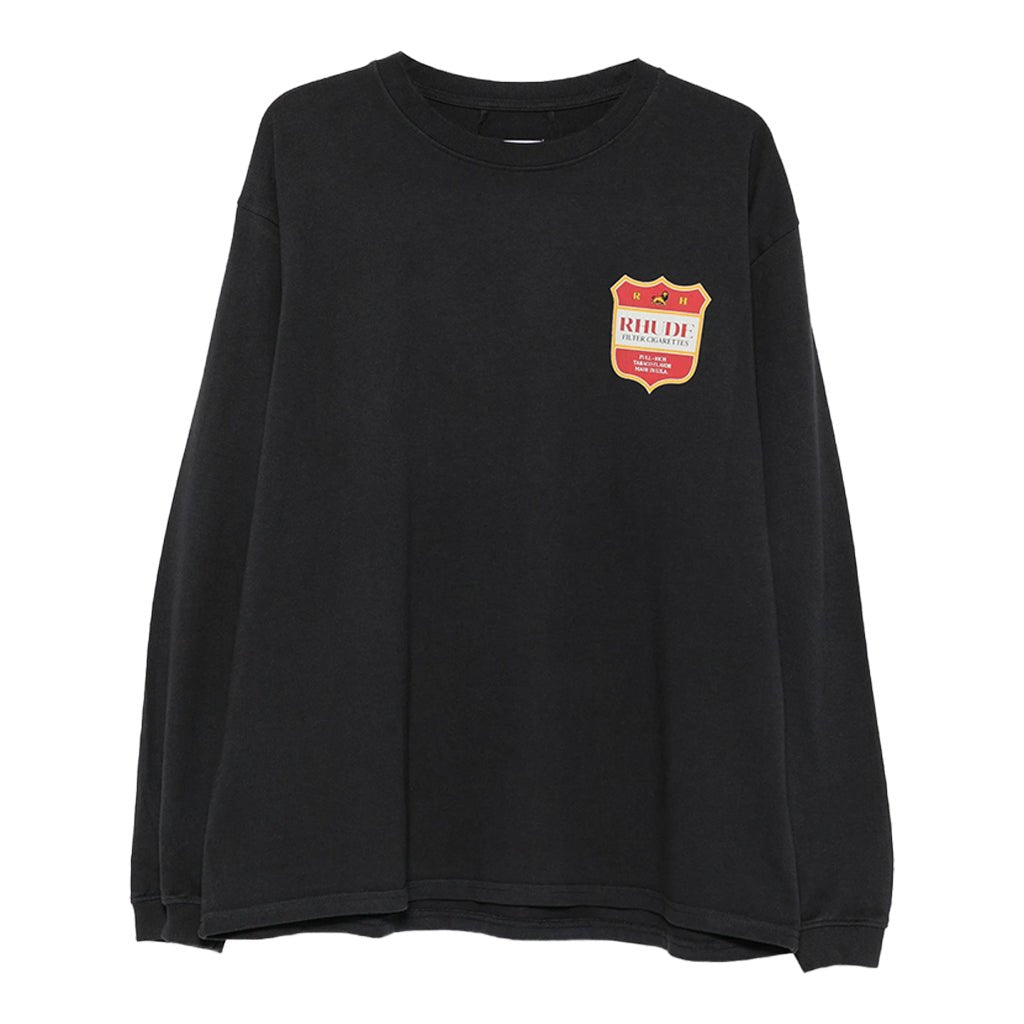 [Rhude] Filtaro Crest LS TeeT-ShirtRhudeDPUS Designer OutletRHPF26TT15012-6499-S8000000413796Vintage BlackS[Rhude] Filtaro Crest LS Tee