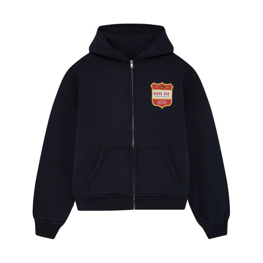 [Rhude] Filtaro Crest Zip-Up HoodieHoodies & Zip-UpsRhudeDPUS Designer OutletRHPF26HO13012-6499-S8055594832423Vintage BlackS[Rhude] Filtaro Crest Zip-Up Hoodie