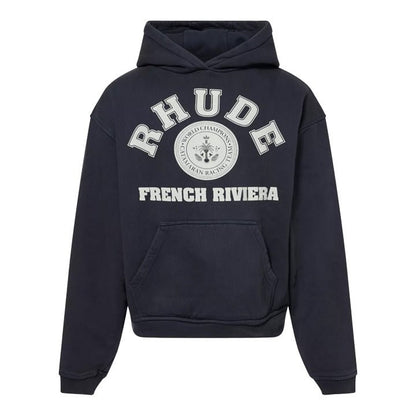 Rhude French Riviera Hoodie in Vintage Black