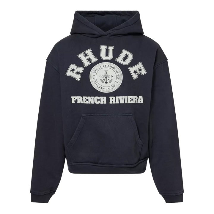 Rhude French Riviera Hoodie in Vintage BlackHoodiesRhudeDPUS Designer Outlet8056216550527XSRhude French Riviera Hoodie in Vintage Black
