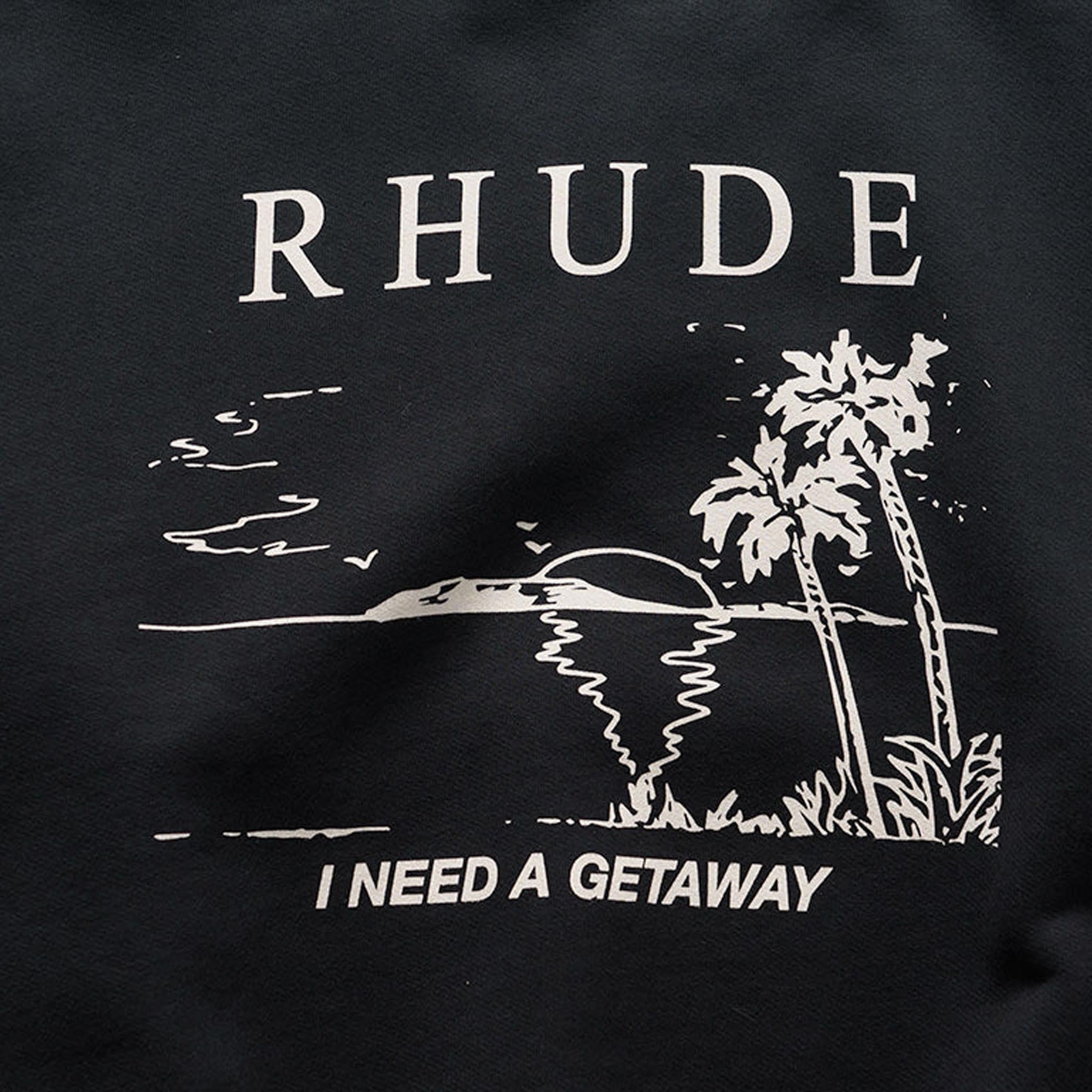 Rhude I Need A Getaway Crewneck In Vintage Black/ WhiteRhudeDPUS Designer OutletXSRhude I Need A Getaway Crewneck In Vintage Black/ White