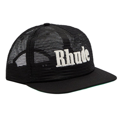 Rhude Logo Mesh Hat In Black / WhiteCaps & HatsRhudeDPUS Designer Outlet8053298014039UNIRhude Logo Mesh Hat In Black / White