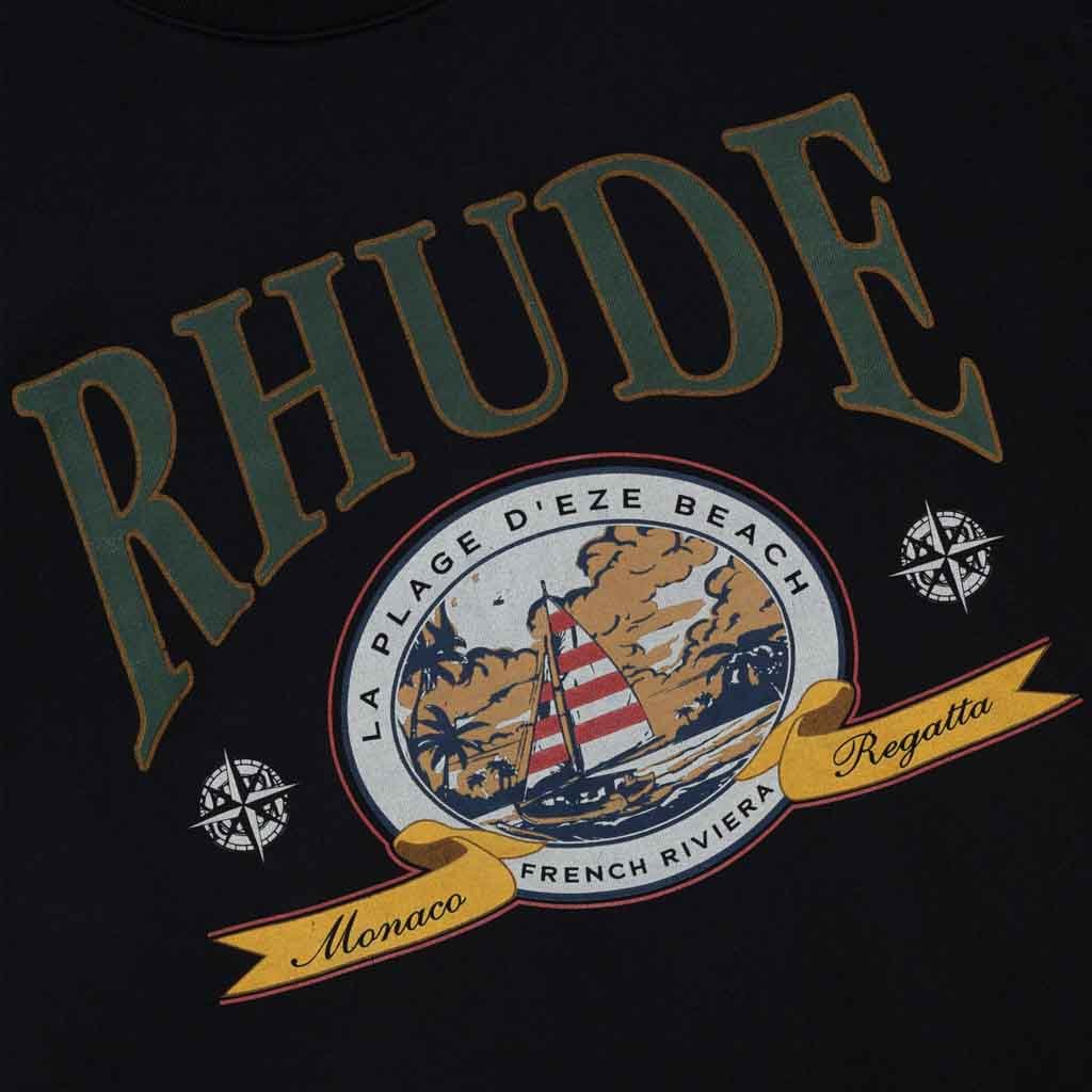 Rhude Monaco Regatta T-Shirt in Vintage Black