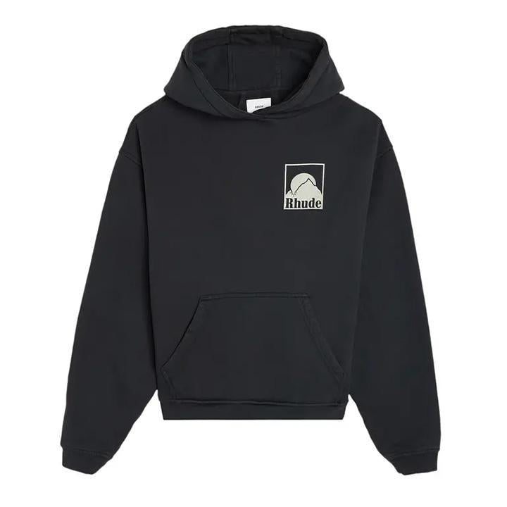 Rhude Moonlight Badge Hoodie in Vintage BlackRhudeDPUS Designer Outlet8056216552095SRhude Moonlight Badge Hoodie in Vintage Black