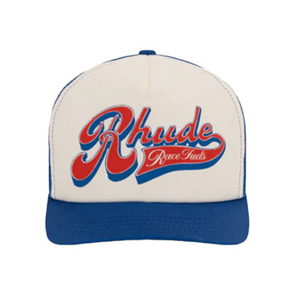 Rhude Pit Stop Trucker HatCaps & HatsRhudeDPUS Designer Outlet8053298567634WhiteUNIRhude Pit Stop Trucker Hat