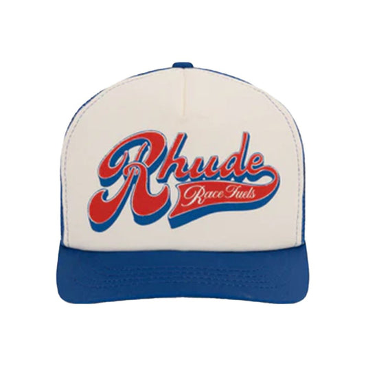 Rhude Pit Stop Trucker HatCaps & HatsRhudeDPUS Designer Outlet8053298567634WhiteUNIRhude Pit Stop Trucker Hat