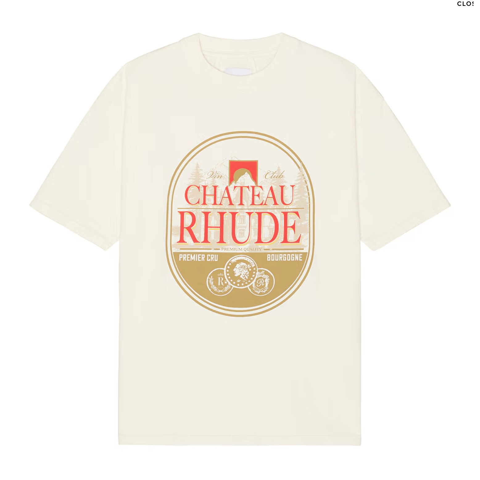 Rhude Premier Cru T-Shirt in Vintage WhiteT-ShirtsRhudeDPUS Designer OutletSRhude Premier Cru T-Shirt in Vintage White