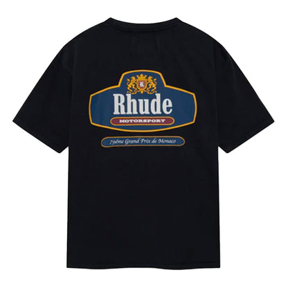 Rhude Racing Crest TeeT-ShirtRhudeDPUS Designer Outlet8058898427791Vintage BlackXSRhude Racing Crest Tee