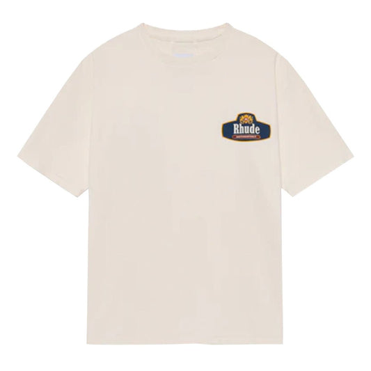 Rhude Racing Crest TeeT-ShirtRhudeDPUS Designer Outlet8058898427852Vintage WhiteXSRhude Racing Crest Tee