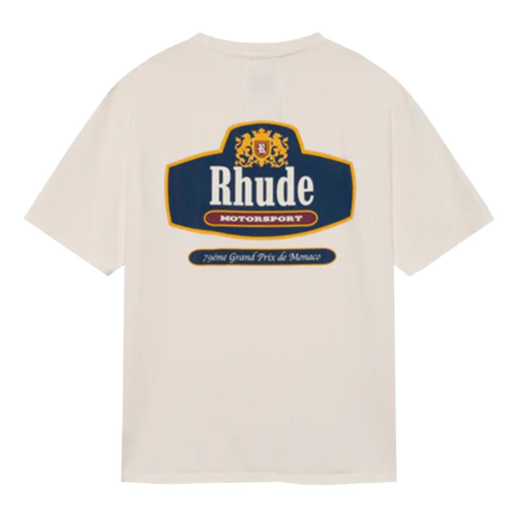 Rhude Racing Crest TeeT-ShirtRhudeDPUS Designer Outlet8058898427852Vintage WhiteXSRhude Racing Crest Tee