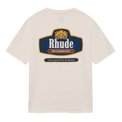 Rhude Racing Crest TeeT-ShirtRhudeDPUS Designer Outlet8058898427852Vintage WhiteXSRhude Racing Crest Tee