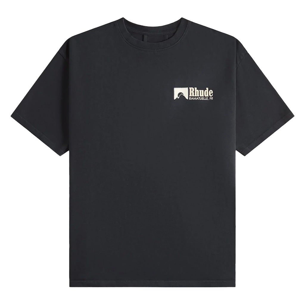 Rhude Ramatuelle Intl Racing Tee In Vintage Black/ White/ YellowT-ShirtsRhudeDPUS Designer Outlet8053298018600XSRhude Ramatuelle Intl Racing Tee In Vintage Black/ White/ Yellow