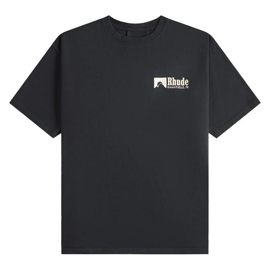 Rhude Ramatuelle Intl Racing Tee In Vintage Black/ White/ YellowT-ShirtsRhudeDPUS Designer Outlet8053298018600XSRhude Ramatuelle Intl Racing Tee In Vintage Black/ White/ Yellow