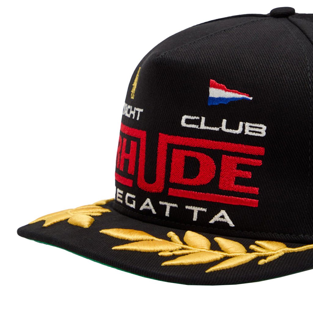 Rhude Regatta Club Hat In Black / White / RedCaps & HatsRhudeDPUS Designer Outlet8053298013988One sizeRhude Regatta Club Hat In Black / White / Red
