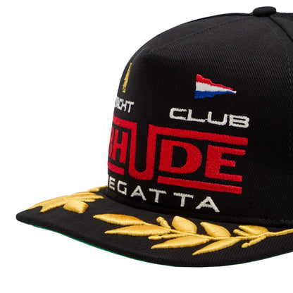 Rhude Regatta Club Hat In Black / White / RedCaps & HatsRhudeDPUS Designer Outlet8053298013988One sizeRhude Regatta Club Hat In Black / White / Red