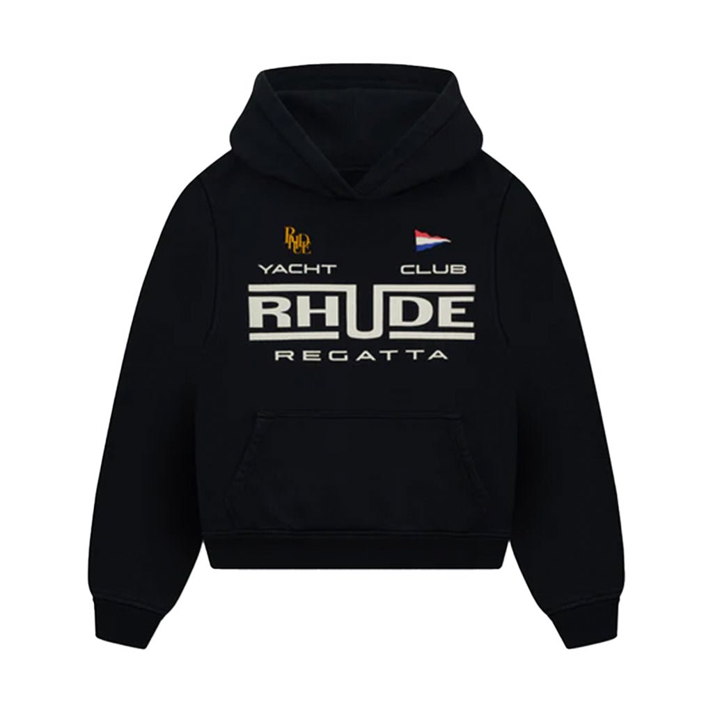 Rhude Regatta Club HoodieHoodies & Zip-UpsRhudeDPUS Designer OutletRHPS26HO01012S8053298014107Vintage BlackSRhude Regatta Club Hoodie