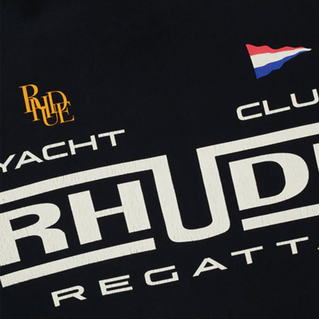 Rhude Regatta Club HoodieHoodies & Zip-UpsRhudeDPUS Designer OutletRHPS26HO01012S8053298014107Vintage BlackSRhude Regatta Club Hoodie
