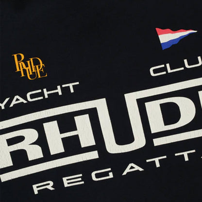 Rhude Regatta Club HoodieHoodies & Zip-UpsRhudeDPUS Designer OutletRHPS26HO01012S8053298014107Vintage BlackSRhude Regatta Club Hoodie