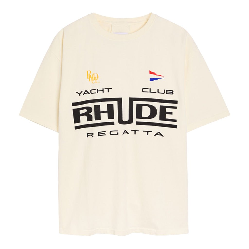 Rhude Rhude Regatta Club Tee In Vintage White/ Black/ GreenT-ShirtsRhudeDPUS Designer Outlet8053298018662XSRhude Rhude Regatta Club Tee In Vintage White/ Black/ Green