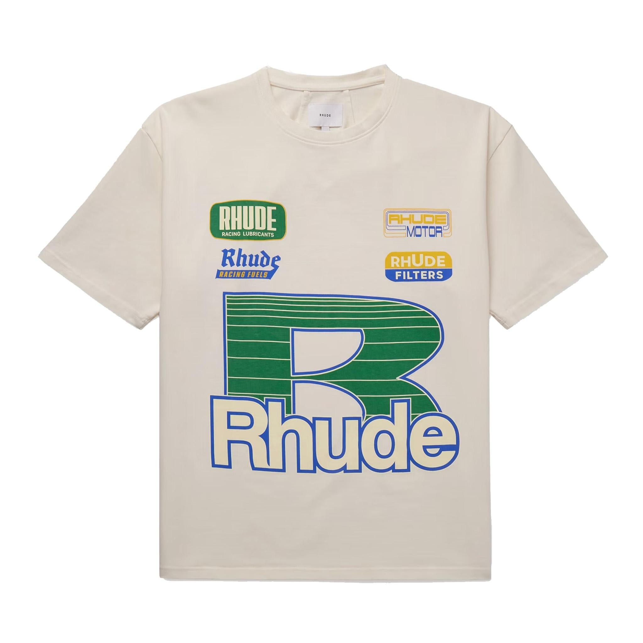 Rhude Roadway Racing T-Shirt in Vintage White
