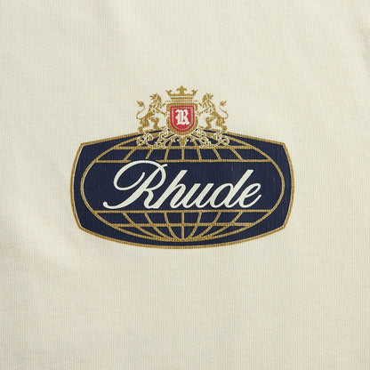 [Rhude] Safari Crest TeeT-ShirtRhudeDPUS Designer OutletRHPF26TT02012-6193-S8055594835554Vintage WhiteS[Rhude] Safari Crest Tee