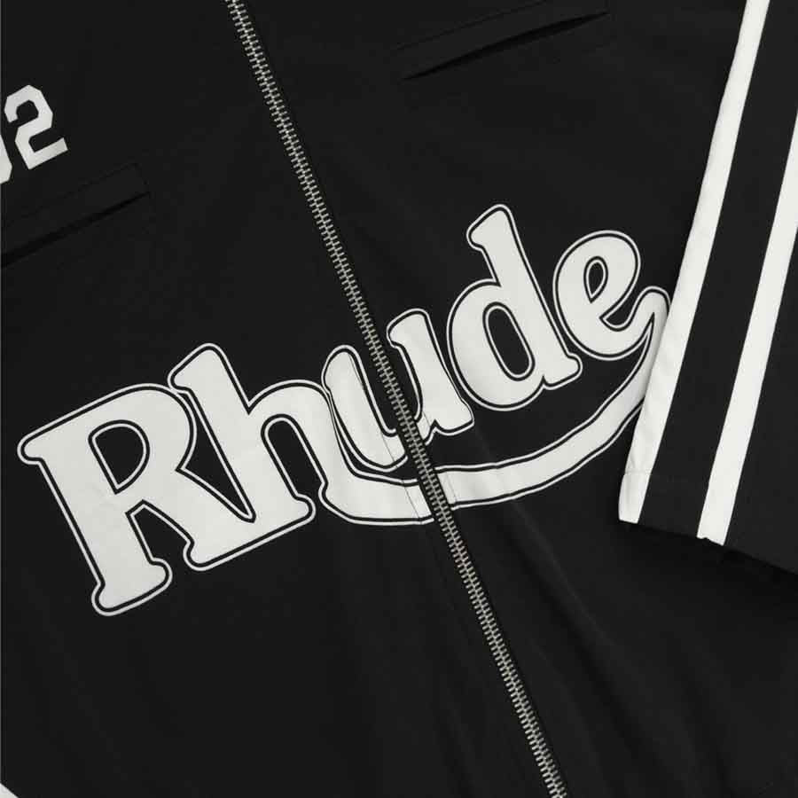 Rhude Ski Track Jacket in Black/WhiteCoats & JacketsRhudeDPUS8000000014214SRhude Ski Track Jacket in Black/White