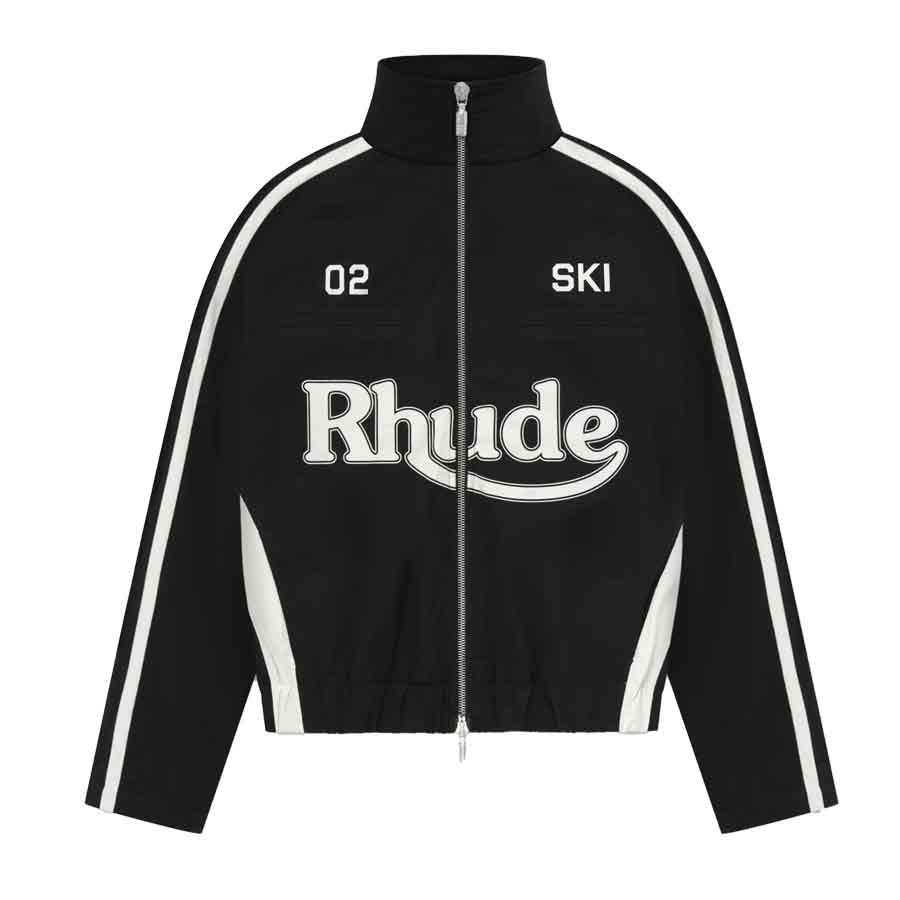 Rhude Ski Track Jacket in Black/WhiteCoats & JacketsRhudeDPUS8000000014214SRhude Ski Track Jacket in Black/White