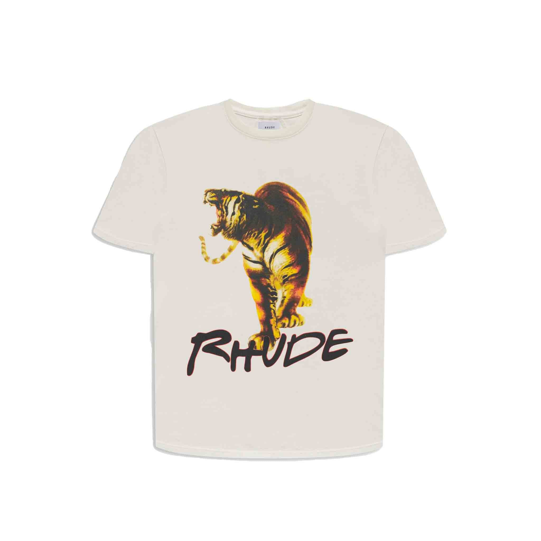 Rhude Tiger T-Shirt in Vintage WhiteT-ShirtsRhudeDPUS88394727SRhude Tiger T-Shirt in Vintage White