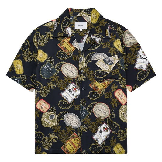 [Rhude] Vin Bandana Print Button-Up ShirtShirtsRhudeDPUS Designer OutletRHPF26SS02202-C933-S8055594834854BlackS[Rhude] Vin Bandana Print Button-Up Shirt