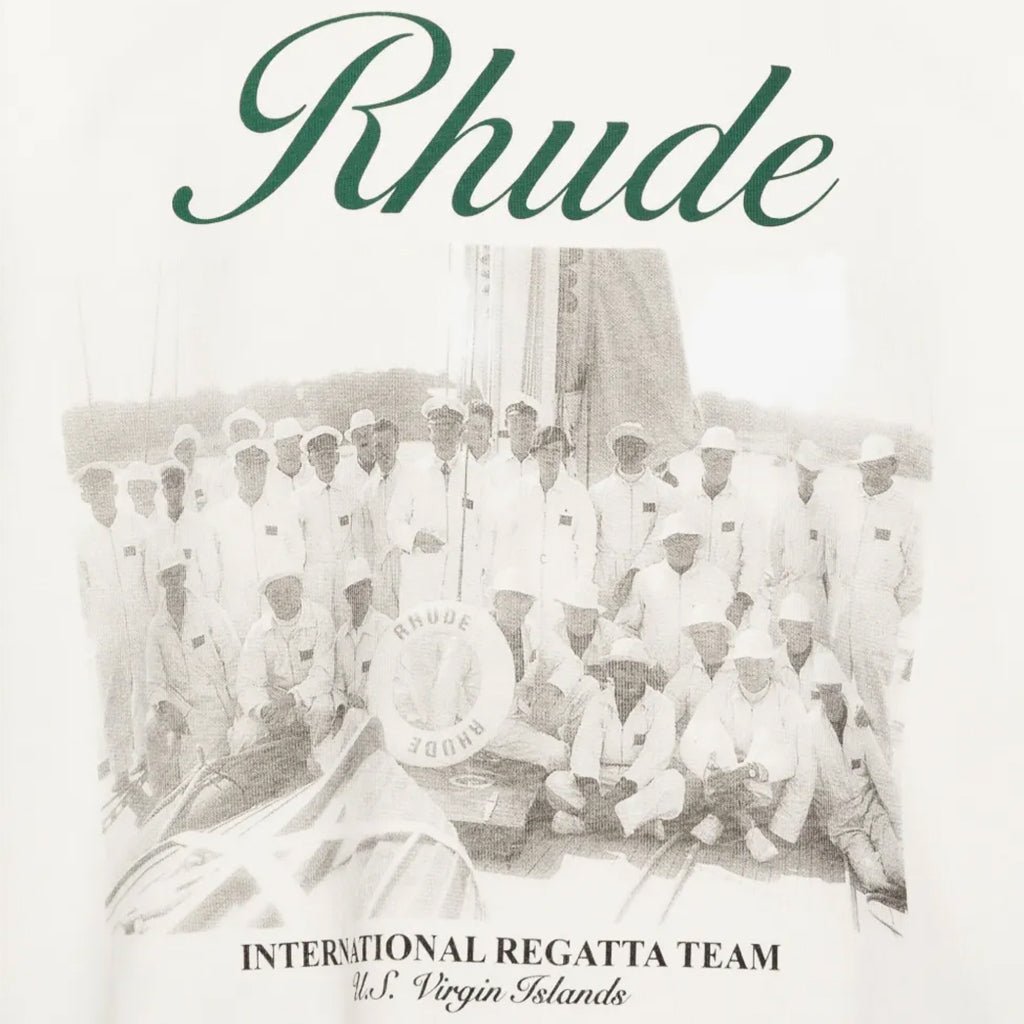 Rhude Virgin Islands Script Tee In Vintage White/ Black/ GreenT-ShirtsRhudeDPUS Designer Outlet8053298018242XSRhude Virgin Islands Script Tee In Vintage White/ Black/ Green