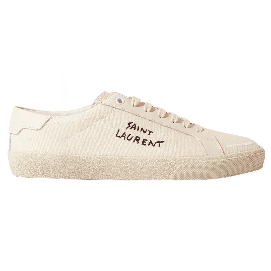 Saint Laurent SL - 06 Court Leather Sneakers in CreamSneakersSaint LaurentDPUS Designer Outlet809156429841Saint Laurent SL - 06 Court Leather Sneakers in Cream