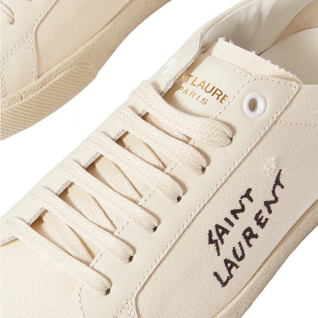 Saint Laurent SL - 06 Court Leather Sneakers in CreamSneakersSaint LaurentDPUS Designer Outlet809156429841Saint Laurent SL - 06 Court Leather Sneakers in Cream