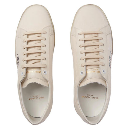 Saint Laurent SL - 06 Court Leather Sneakers in CreamSneakersSaint LaurentDPUS Designer Outlet809156429841Saint Laurent SL - 06 Court Leather Sneakers in Cream