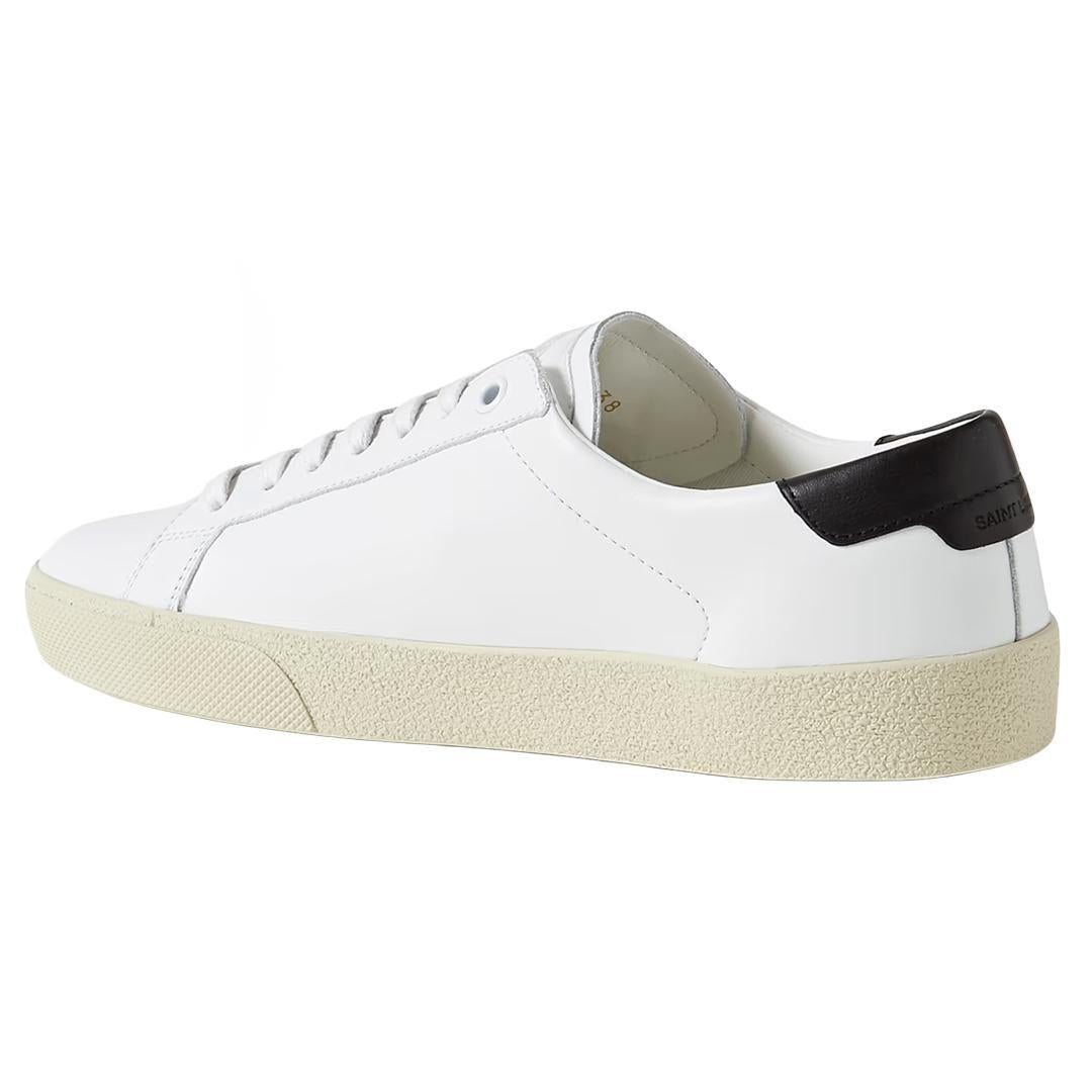 Saint Laurent SL - 06 Court Leather Sneakers in White & BlackSneakersSaint LaurentDPUS Designer OutletYSCOPC2023000018800002811183347941+Saint Laurent SL - 06 Court Leather Sneakers in White & Black