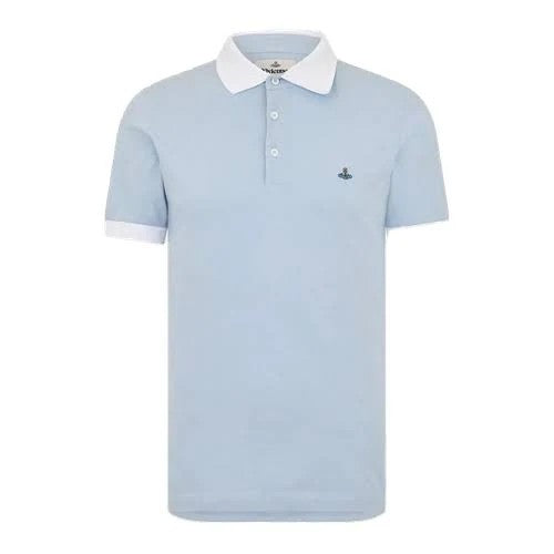 Vivienne Westwood Embroidered Logo Piqué Contrast Collar Polo Shirt