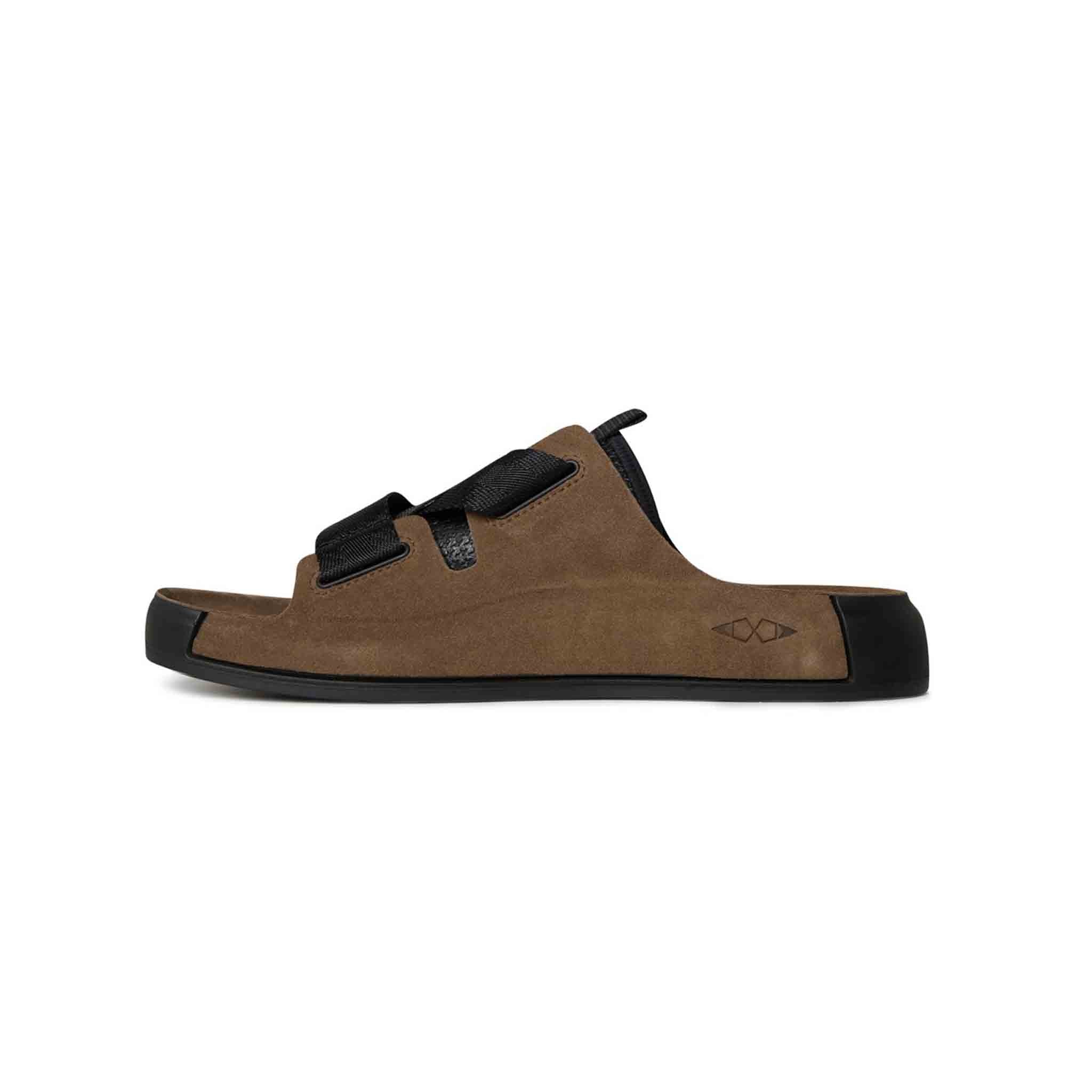 Stone Island Shadow Project Sandal Suede & Tape in Brown