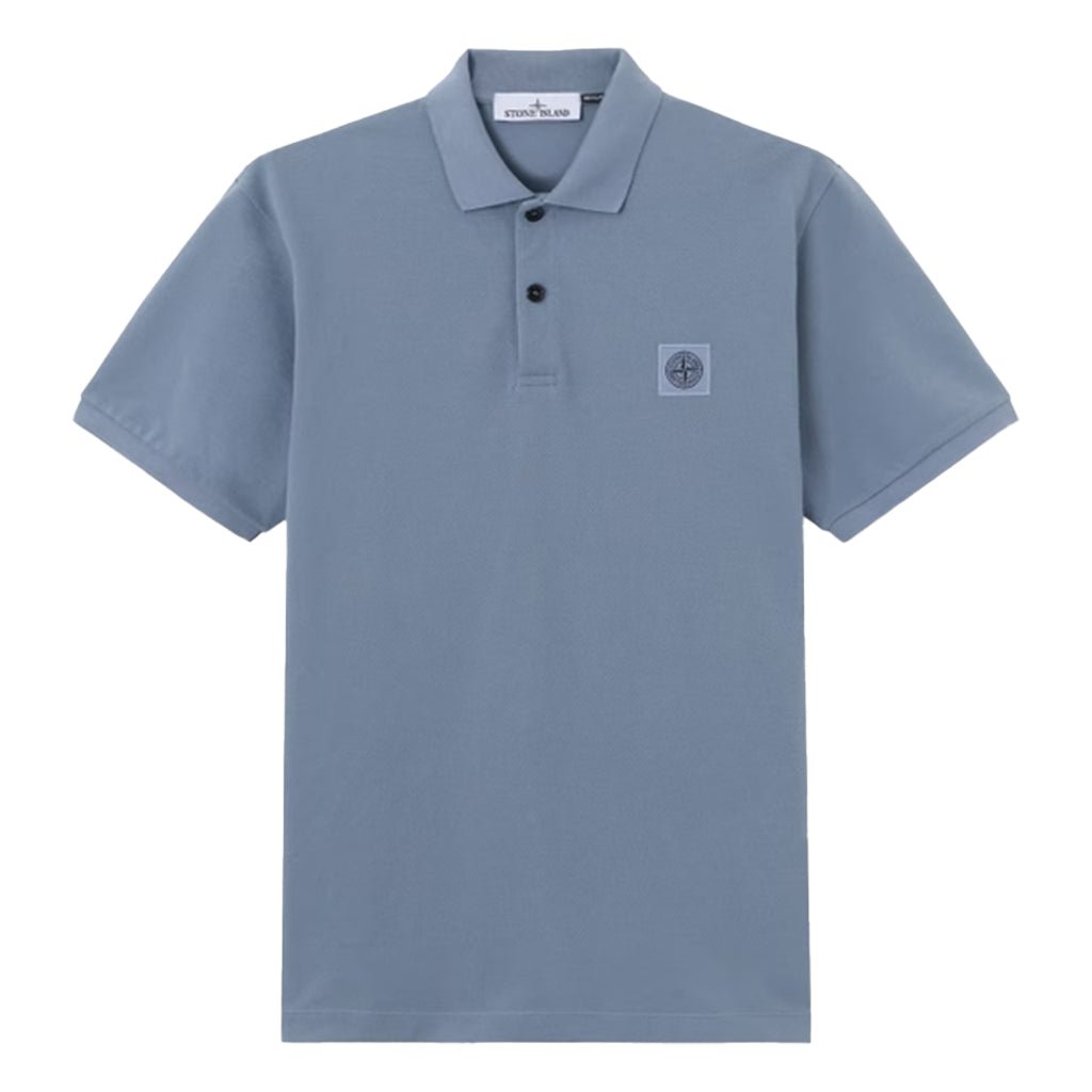 Stone Island 50/2 Cotton Pique Compass Patch PoloT-ShirtsStone IslandDPUS Designer OutletAvio BlueSStone Island 50/2 Cotton Pique Compass Patch Polo
