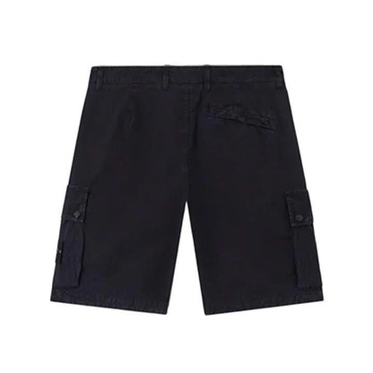 Stone Island Brushed Cotton Canvas "Old" Effect Cargo Bermuda in NavyShortsStone IslandDPUS Designer Outlet805381303672030Stone Island Brushed Cotton Canvas "Old" Effect Cargo Bermuda in Navy