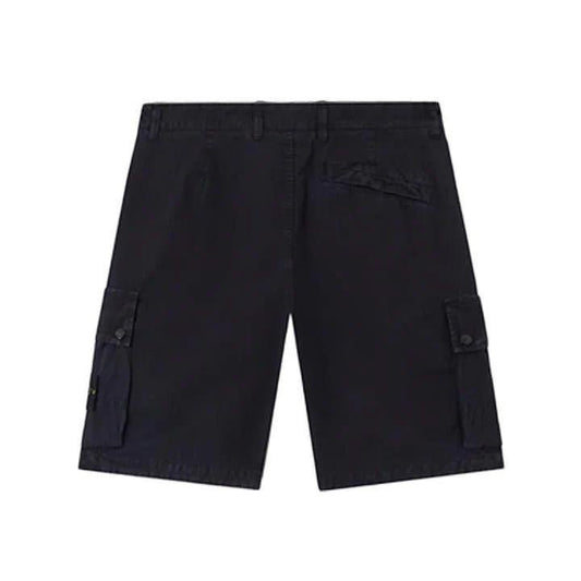 Stone Island Brushed Cotton Canvas "Old" Effect Cargo Bermuda in NavyShortsStone IslandDPUS Designer Outlet805381303672030Stone Island Brushed Cotton Canvas "Old" Effect Cargo Bermuda in Navy