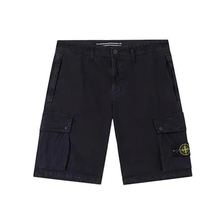 Stone Island Brushed Cotton Canvas "Old" Effect Cargo Bermuda in NavyShortsStone IslandDPUS Designer Outlet805381303672030Stone Island Brushed Cotton Canvas "Old" Effect Cargo Bermuda in Navy