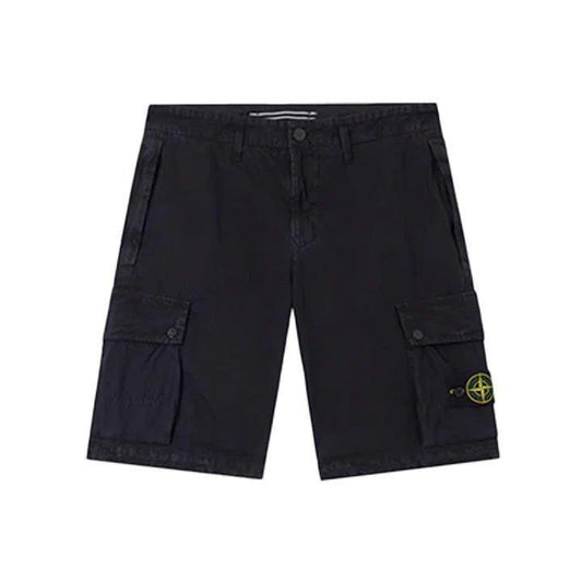 Stone Island Brushed Cotton Canvas "Old" Effect Cargo Bermuda in NavyShortsStone IslandDPUS Designer Outlet805381303672030Stone Island Brushed Cotton Canvas "Old" Effect Cargo Bermuda in Navy
