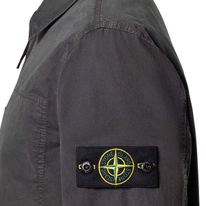 Stone Island Brushed Cotton Canvas "Old" Effect Overshirt in Charcoal GreyOvershirtStone IslandDPUS Designer OutletSStone Island Brushed Cotton Canvas "Old" Effect Overshirt in Charcoal Grey