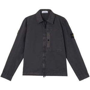 Stone Island Brushed Cotton Canvas "Old" Effect Overshirt in Charcoal GreyOvershirtStone IslandDPUS Designer OutletSStone Island Brushed Cotton Canvas "Old" Effect Overshirt in Charcoal Grey