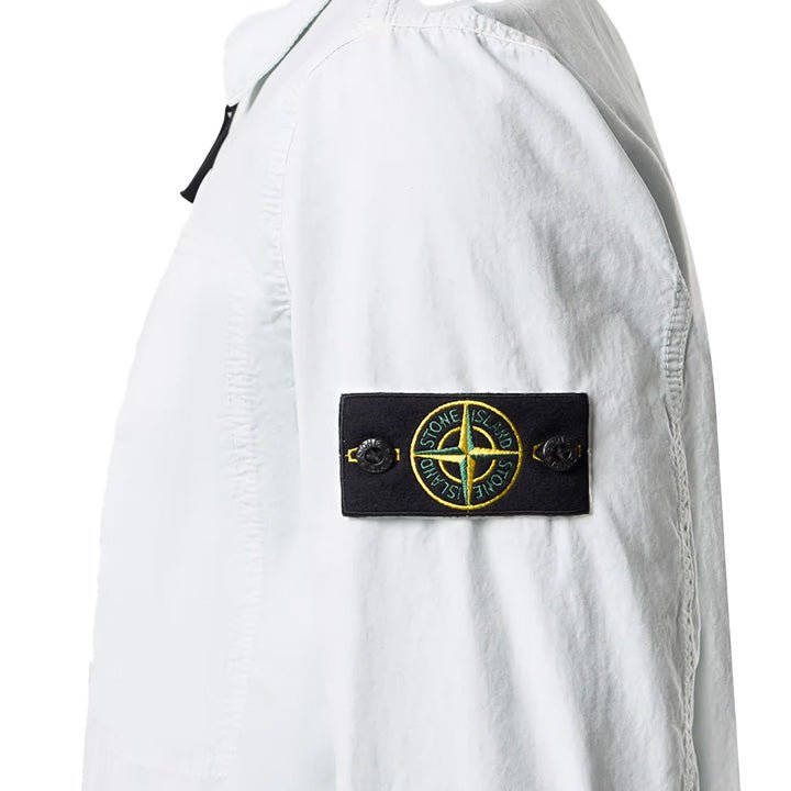 Stone Island Brushed Cotton Canvas "Old" Effect Overshirt in Sky BlueOvershirtStone IslandDPUS Designer OutletSStone Island Brushed Cotton Canvas "Old" Effect Overshirt in Sky Blue