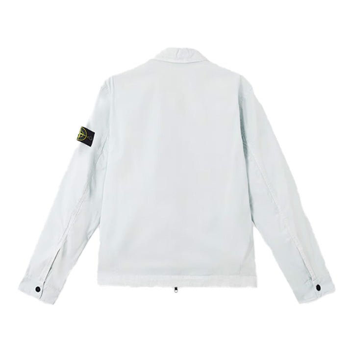 Stone Island Brushed Cotton Canvas "Old" Effect Overshirt in Sky BlueOvershirtStone IslandDPUS Designer OutletSStone Island Brushed Cotton Canvas "Old" Effect Overshirt in Sky Blue