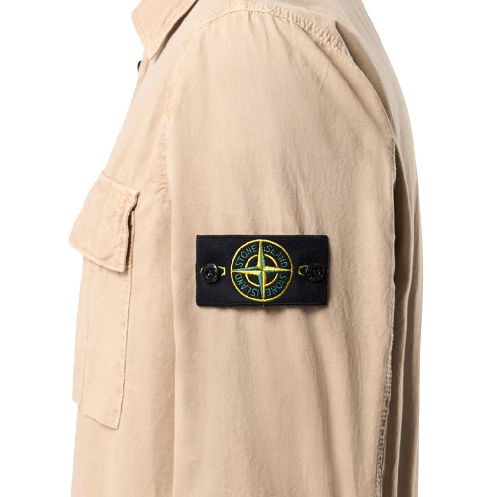 Stone Island Brushed Cotton Canvas "Old" Effect OvershirtOvershirtStone IslandDPUS Designer Outlet8053819197999DesertSStone Island Brushed Cotton Canvas "Old" Effect Overshirt