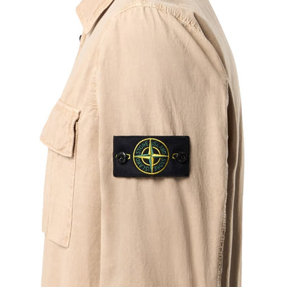 Stone Island Brushed Cotton Canvas "Old" Effect OvershirtOvershirtStone IslandDPUS Designer Outlet8053819197999DesertSStone Island Brushed Cotton Canvas "Old" Effect Overshirt