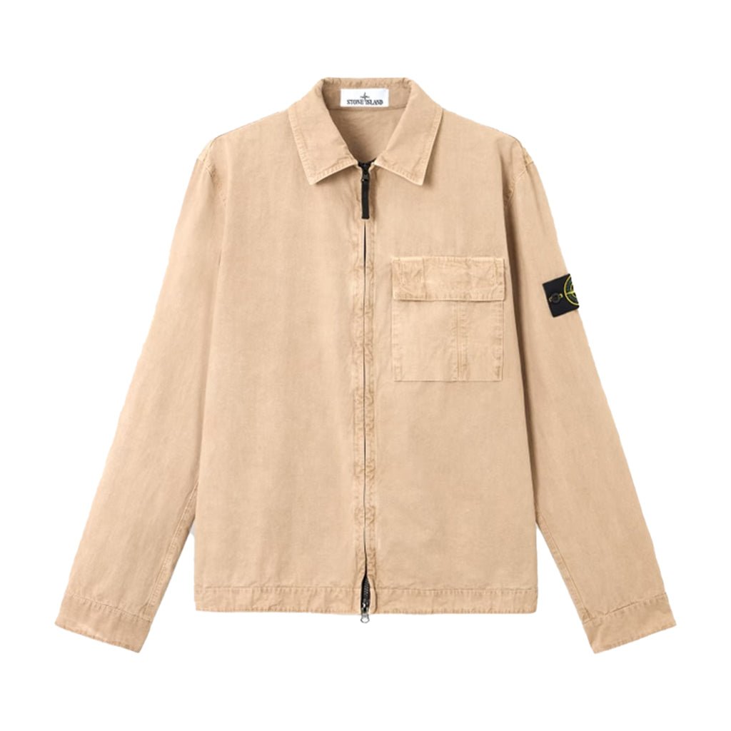 Stone Island Brushed Cotton Canvas "Old" Effect OvershirtOvershirtStone IslandDPUS Designer Outlet8053819197999DesertSStone Island Brushed Cotton Canvas "Old" Effect Overshirt