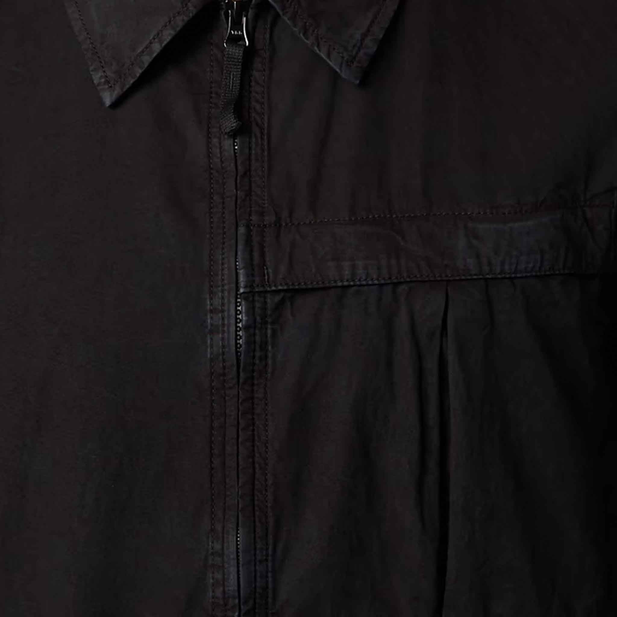 Stone Island Brushed Cotton 'Old' Effect Overshirt in BlackOvershirtStone IslandDPUSSStone Island Brushed Cotton 'Old' Effect Overshirt in Black