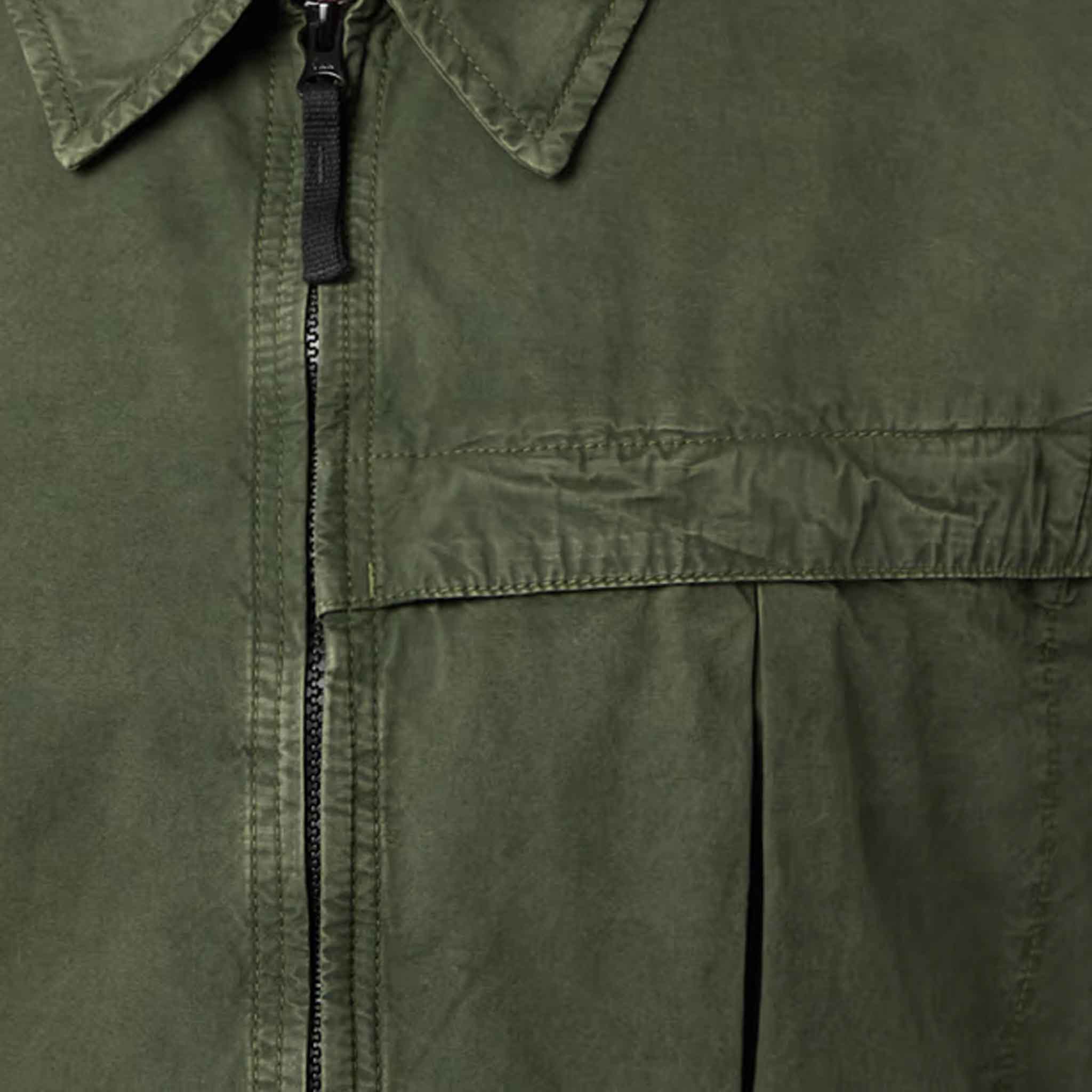 Stone Island Brushed Cotton 'Old' Effect Overshirt in Musk GreenOvershirtStone IslandDPUSSStone Island Brushed Cotton 'Old' Effect Overshirt in Musk Green